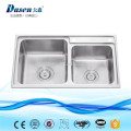 Fregadero de lavabo de cuenco doble superior de acero inoxidable moldeado superior Foshan